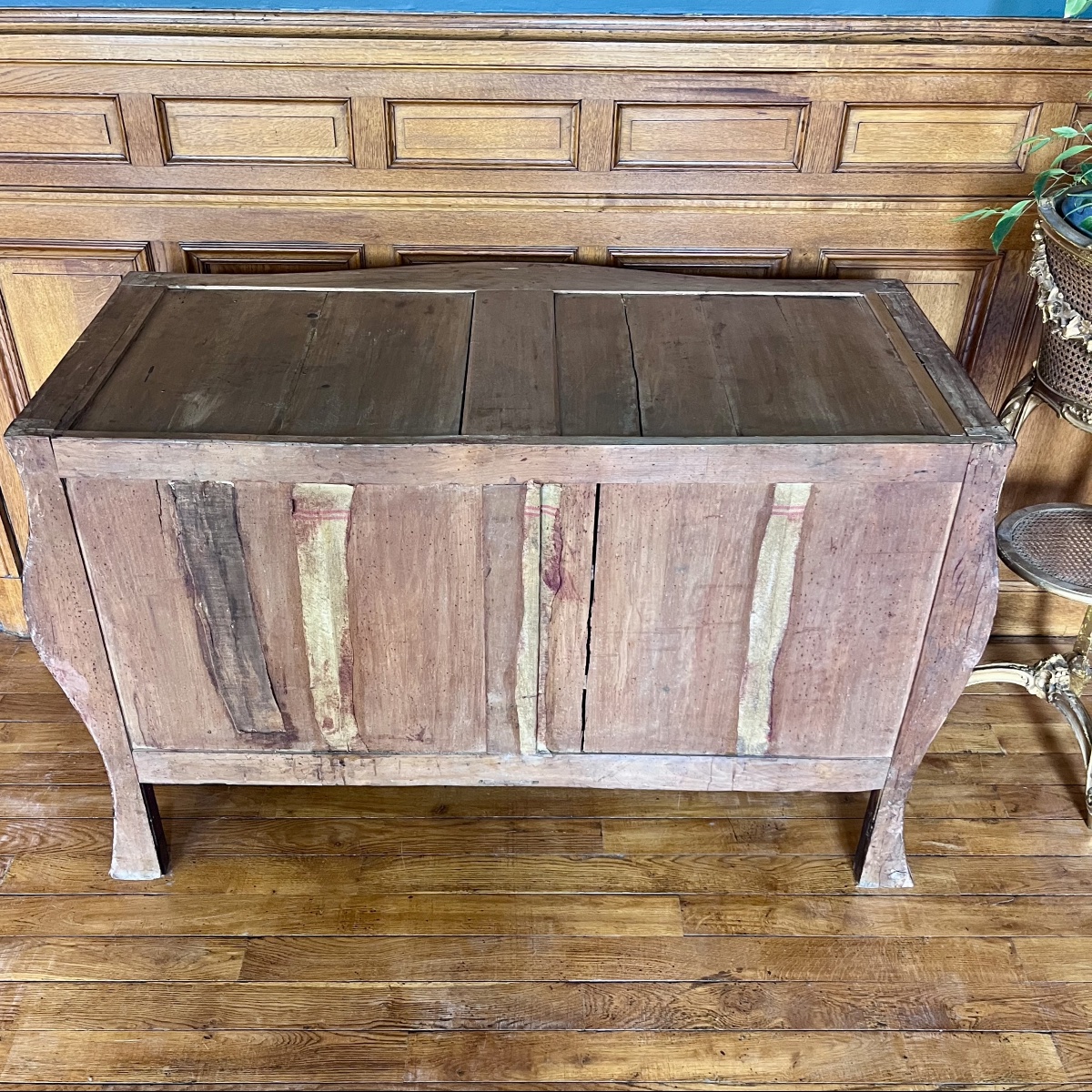 Louis XV-era Tomb-style Chest Of Drawers - 18th Century -photo-8