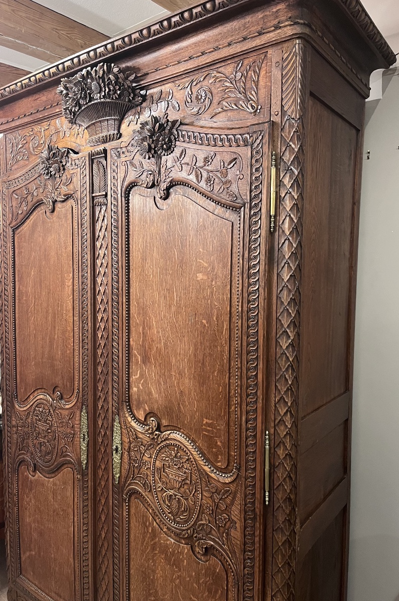 Louis XV Wedding Cabinet - 19th Century -photo-2