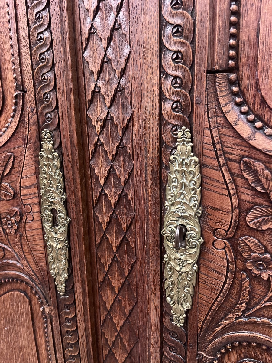 Louis XV Wedding Cabinet - 19th Century -photo-3