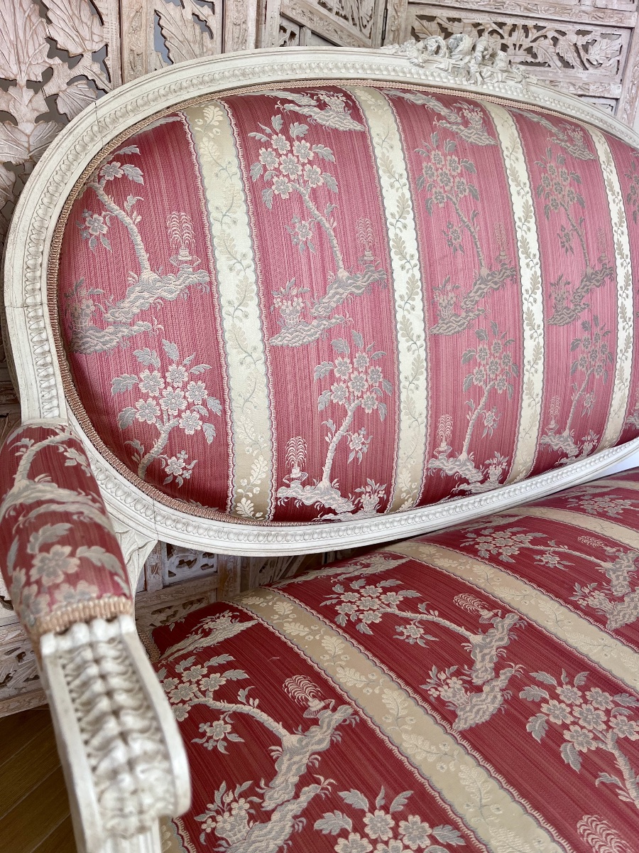 Banquette Style Louis XVI - Époque Napoléon III -photo-2