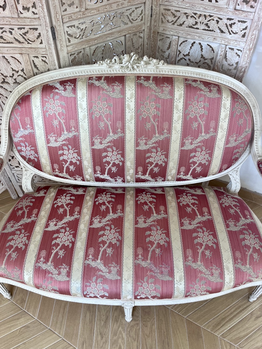 Banquette Style Louis XVI - Époque Napoléon III -photo-5