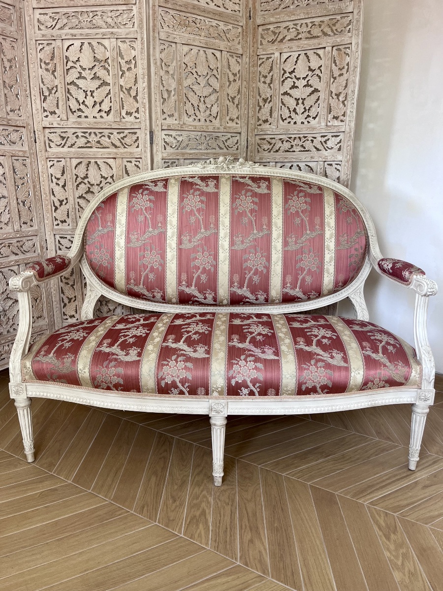 Banquette Style Louis XVI - Époque Napoléon III 