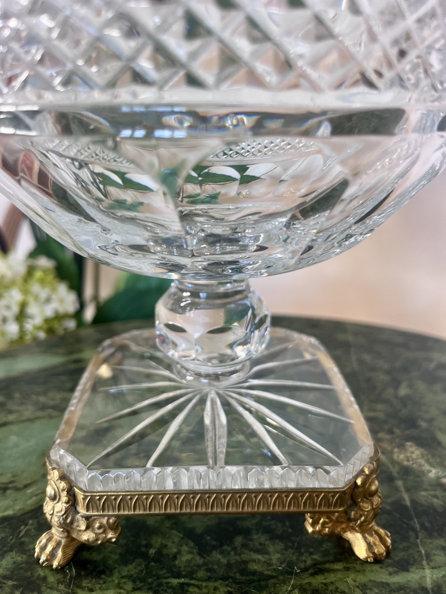 Drageoir En Cristal Taillé - Époque XIXème Siècle-photo-3