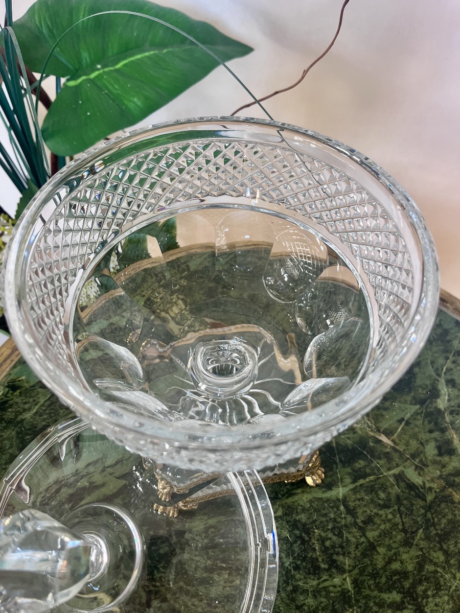 Drageoir En Cristal Taillé - Époque XIXème Siècle-photo-1