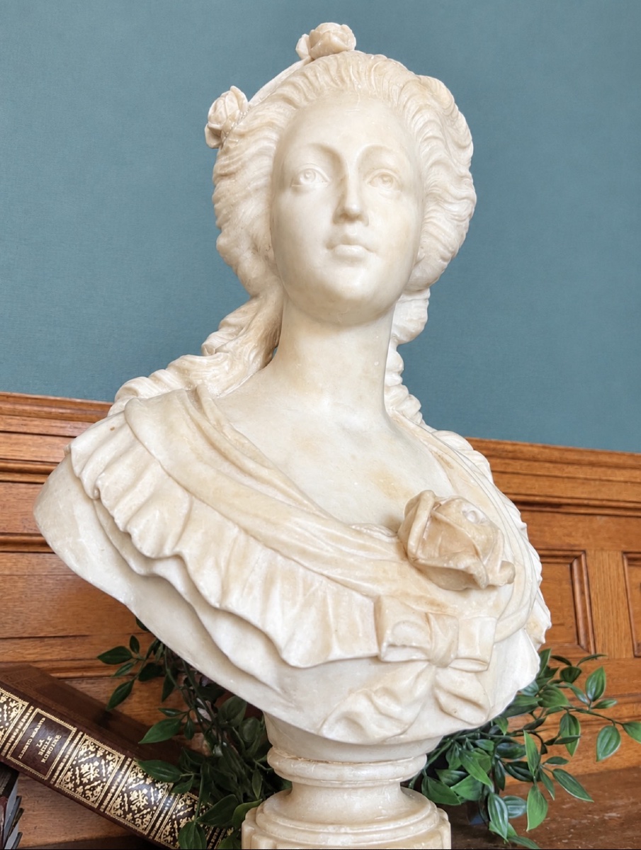White Marble Bust - Pajou -photo-2