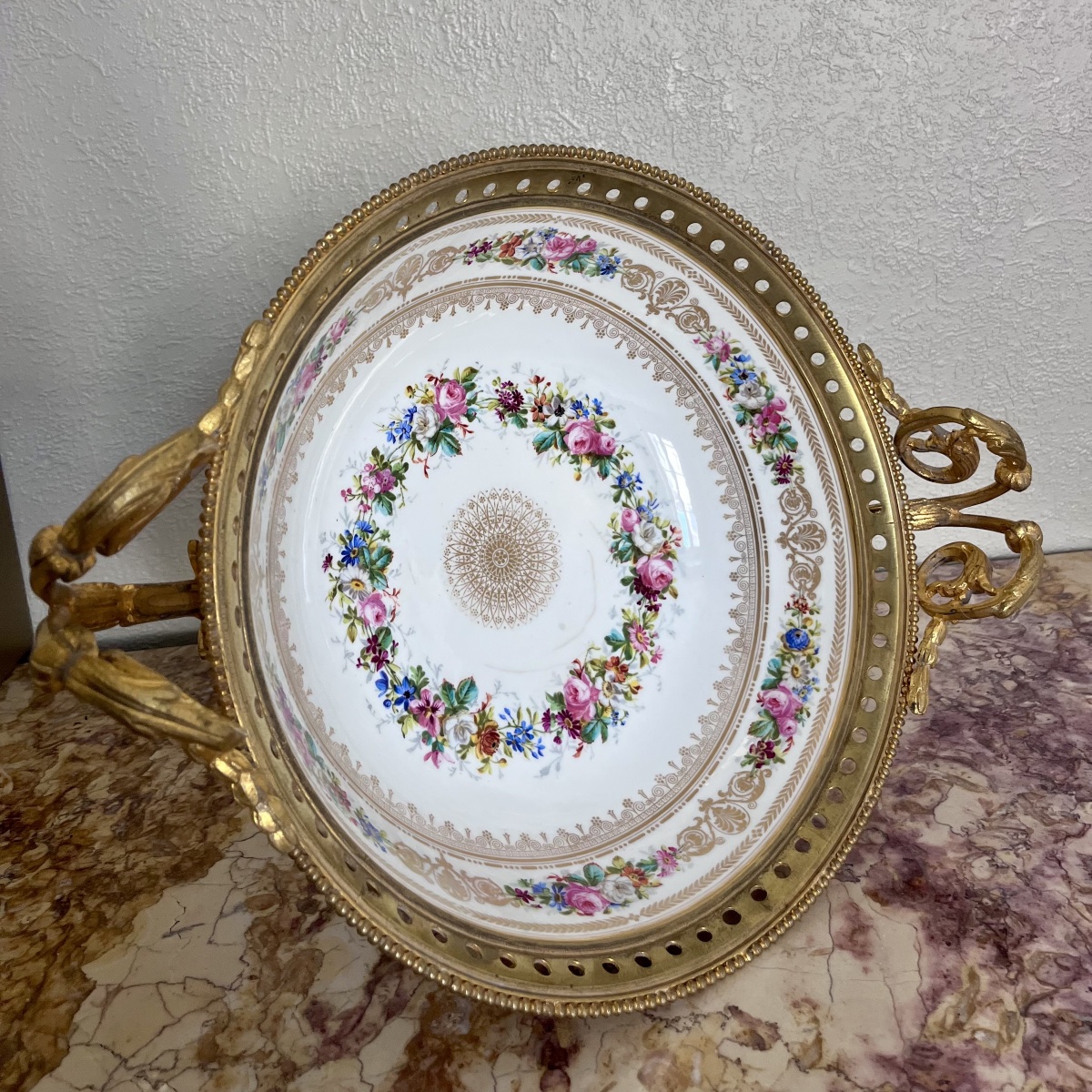 Coupe Porcelaine De Sèvres - Château de Neuilly XIXème -photo-1
