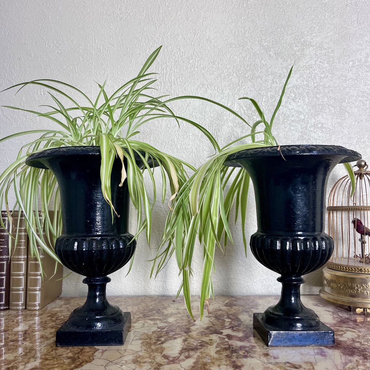 Pair Of Medici Cast-iron Vases - 20th Century 