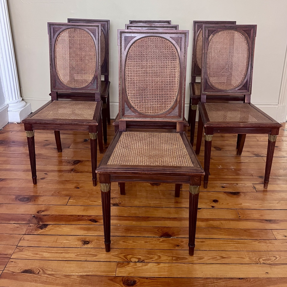 Ensemble De Chaises De Style Louis XVI - XXème 