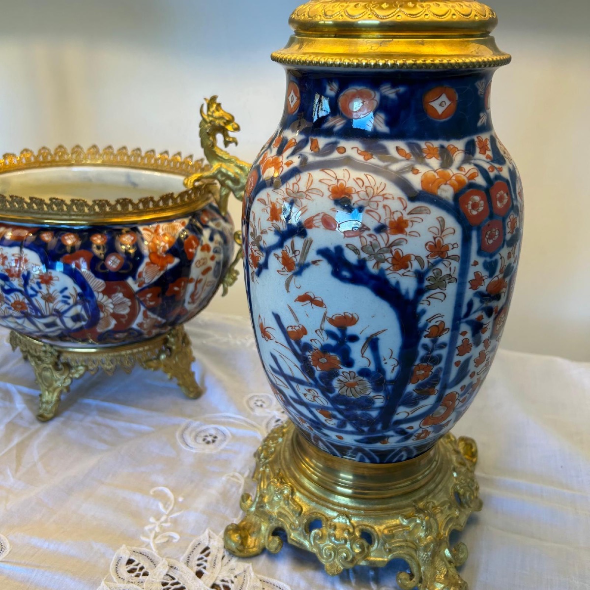 Pair Of Imari Lamps - 19th Century -photo-2