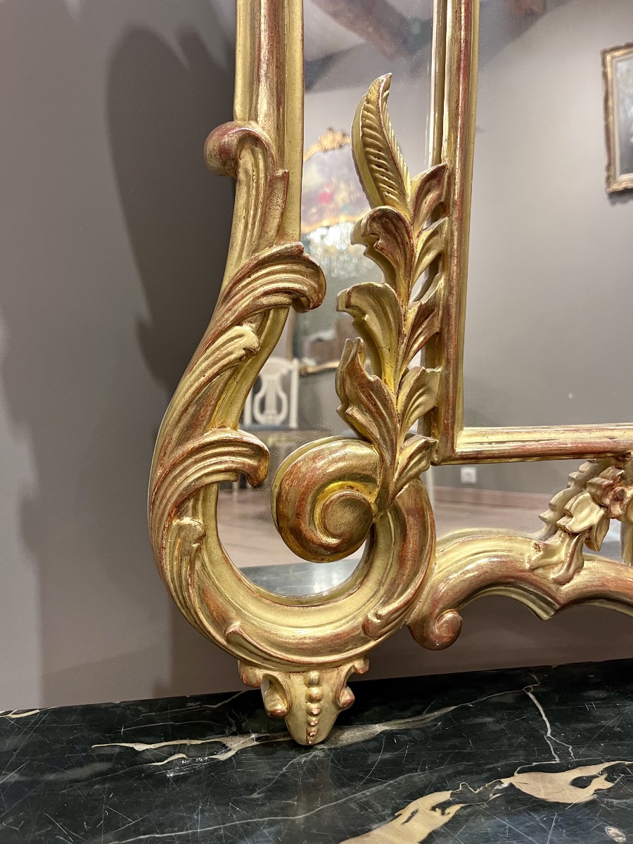 Miroir Doré De Style Régence -photo-3