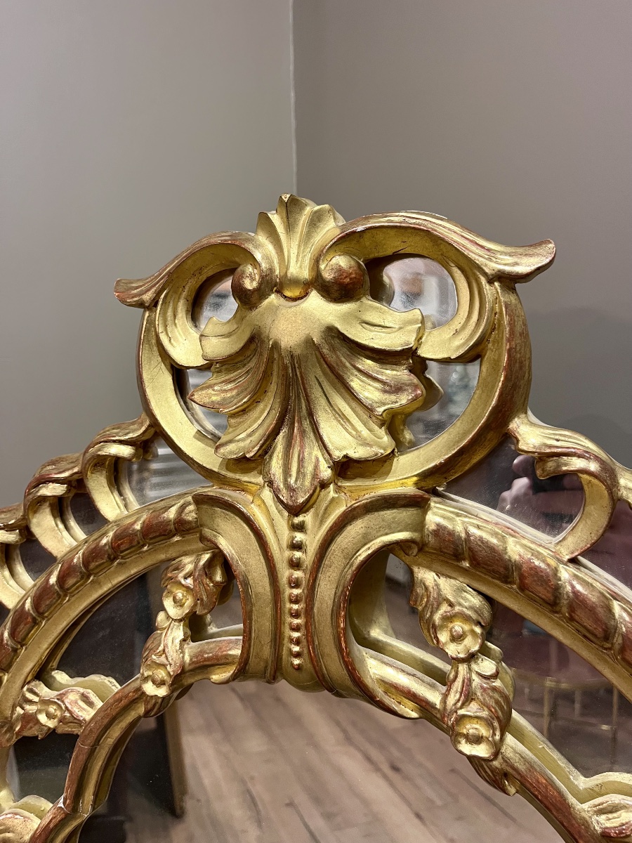 Miroir Doré De Style Régence -photo-2