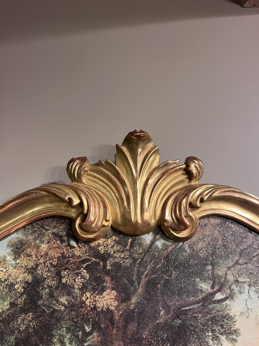 Louis XV-style Trumeau  In Gilded Wood -photo-2