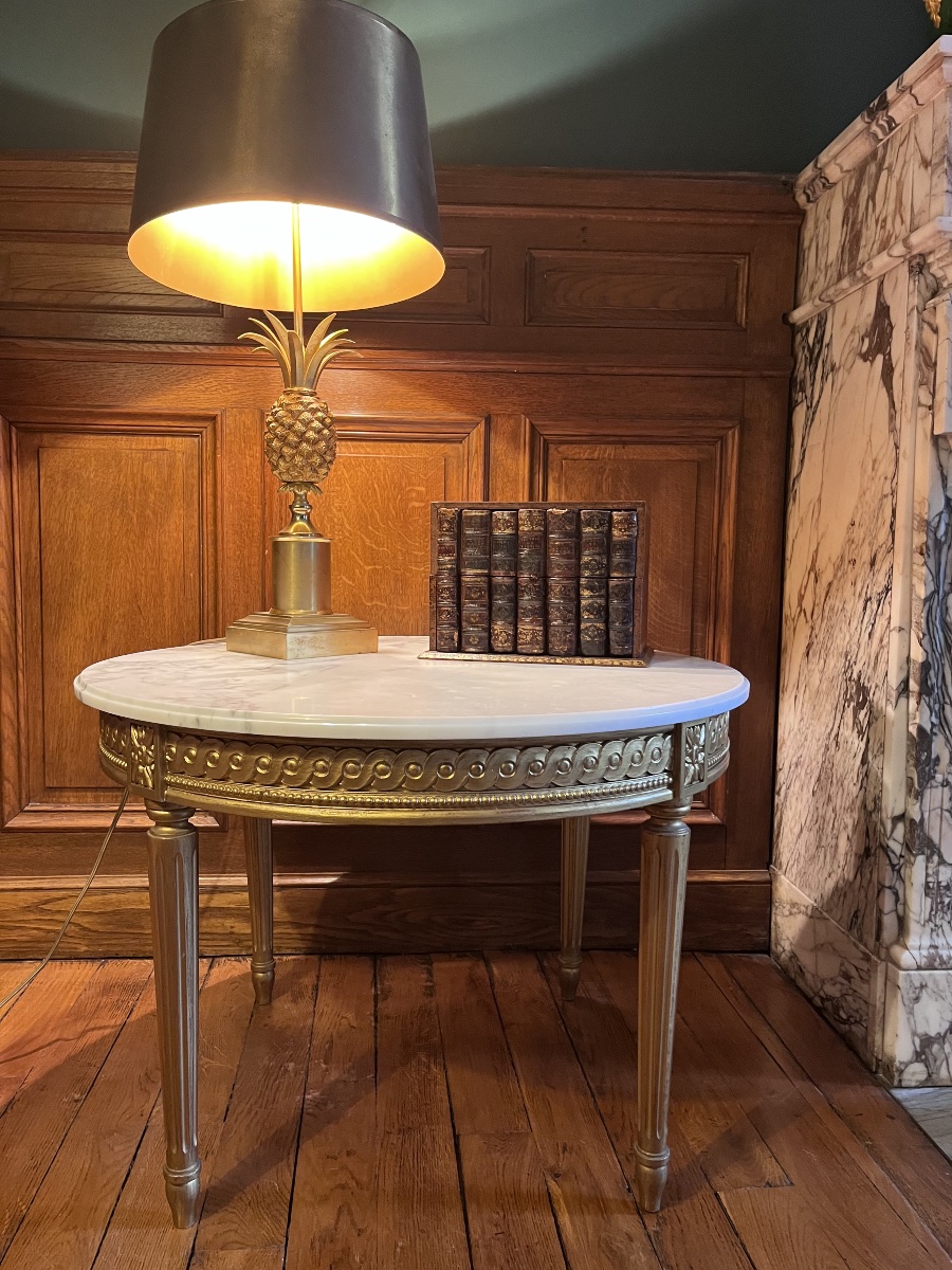 Louis XVI Side Table - Gilded Wood 