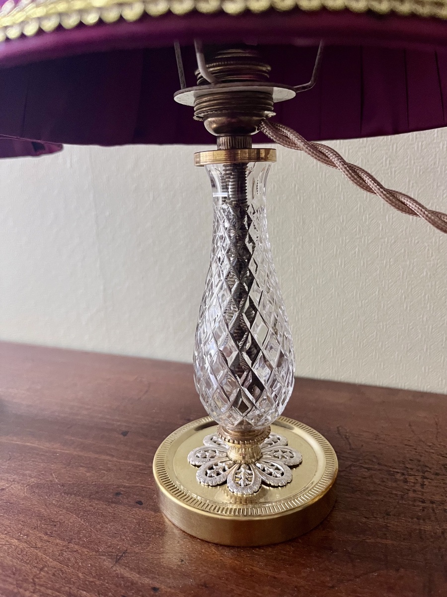 Pair Of Albret Crystal Lamps—20th Century -photo-3
