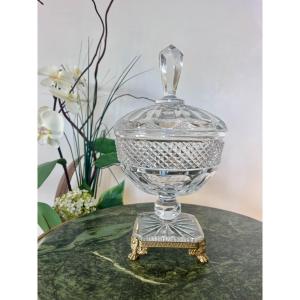 Drageoir En Cristal Taillé - Époque XIXème Siècle