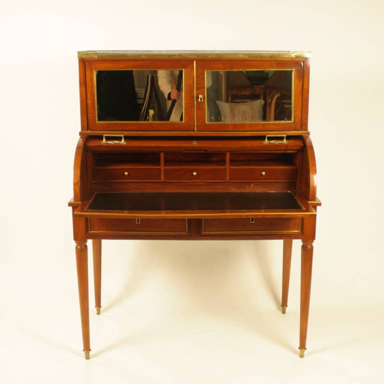 Louis XVI Mahogany Cylinder Bureau, 19th Century-photo-2