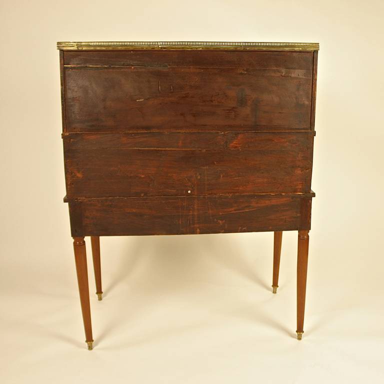 Louis XVI Mahogany Cylinder Bureau, 19th Century-photo-3