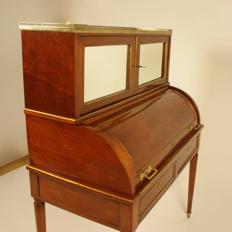 Louis XVI Mahogany Cylinder Bureau, 19th Century-photo-4