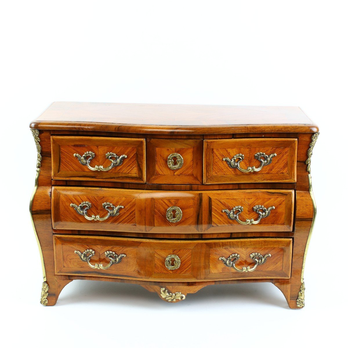 Louis XV Style Miniature Chest Of Drawers Or Commode à La Parisienne-photo-2