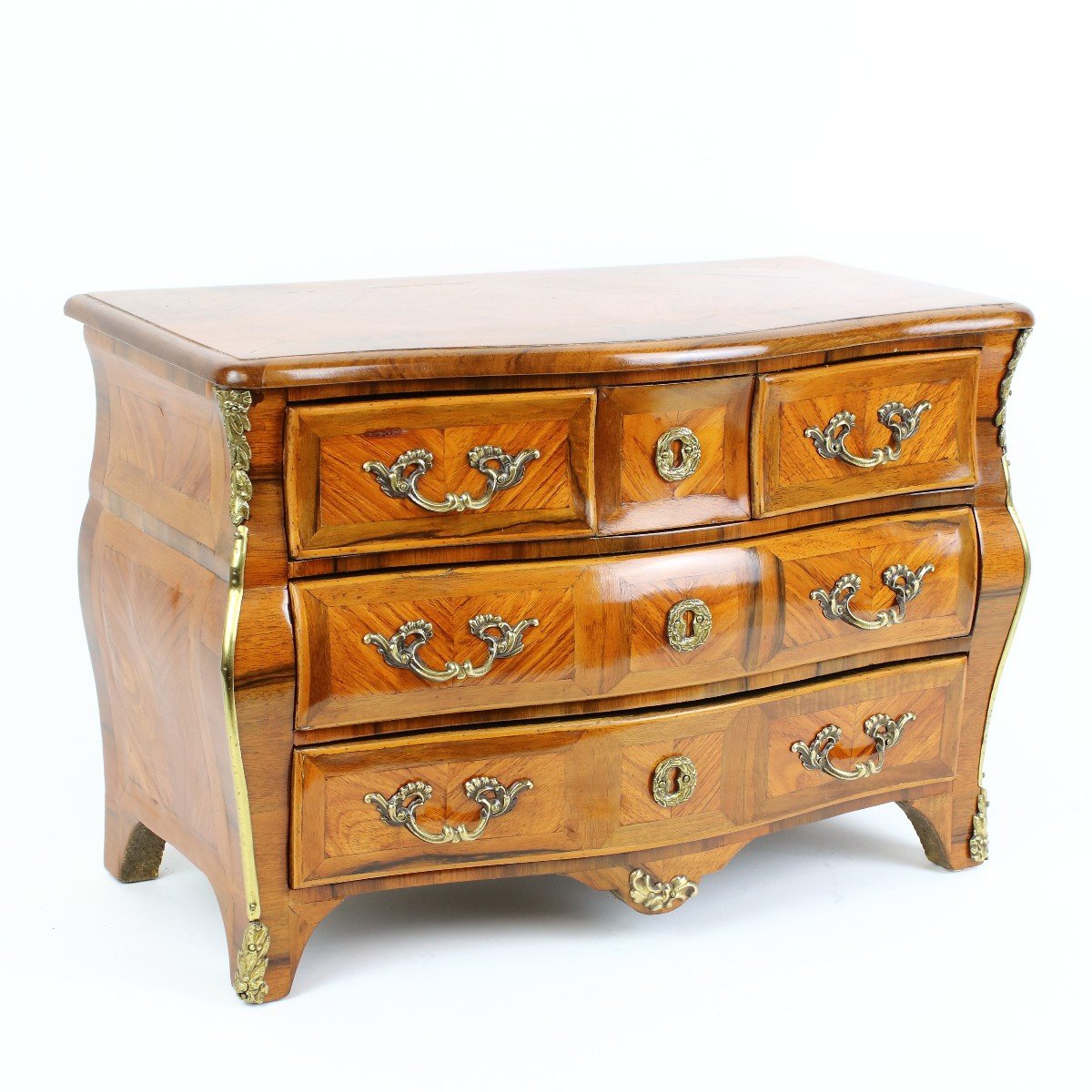 Louis XV Style Miniature Chest Of Drawers Or Commode à La Parisienne-photo-3