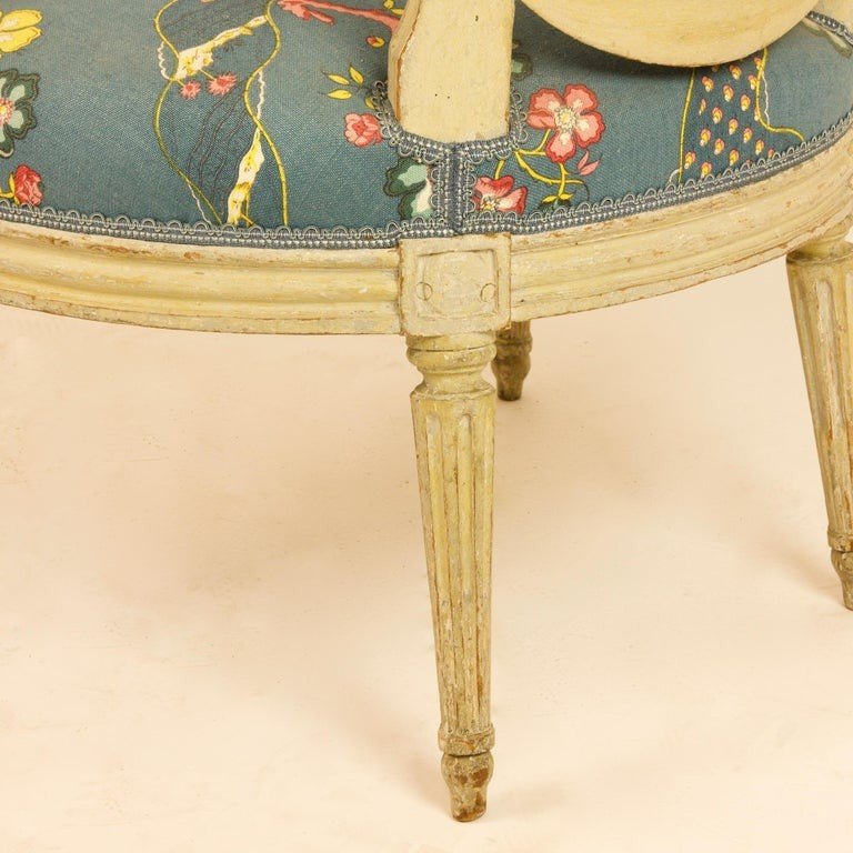 French 18th Century Louis XVI Painted Wood Armchair By George Jacob-photo-5