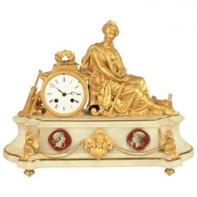 Pendule Napoléon III Avec Personification De l'Industrie