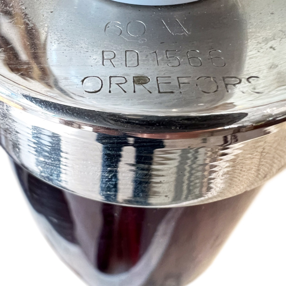 Paire de Lampes de Table en Verre Rouge vif Orrefors Suédois des Années 1960-photo-4