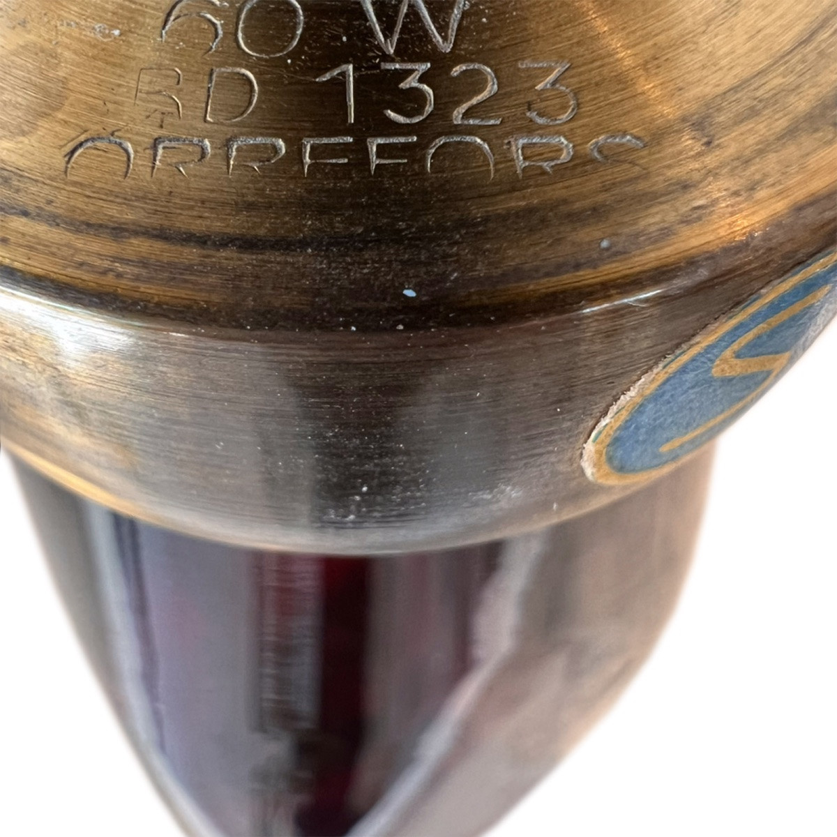 Paire de Lampes de Table en Verre Rouge vif Orrefors Suédois des Années 1960-photo-1