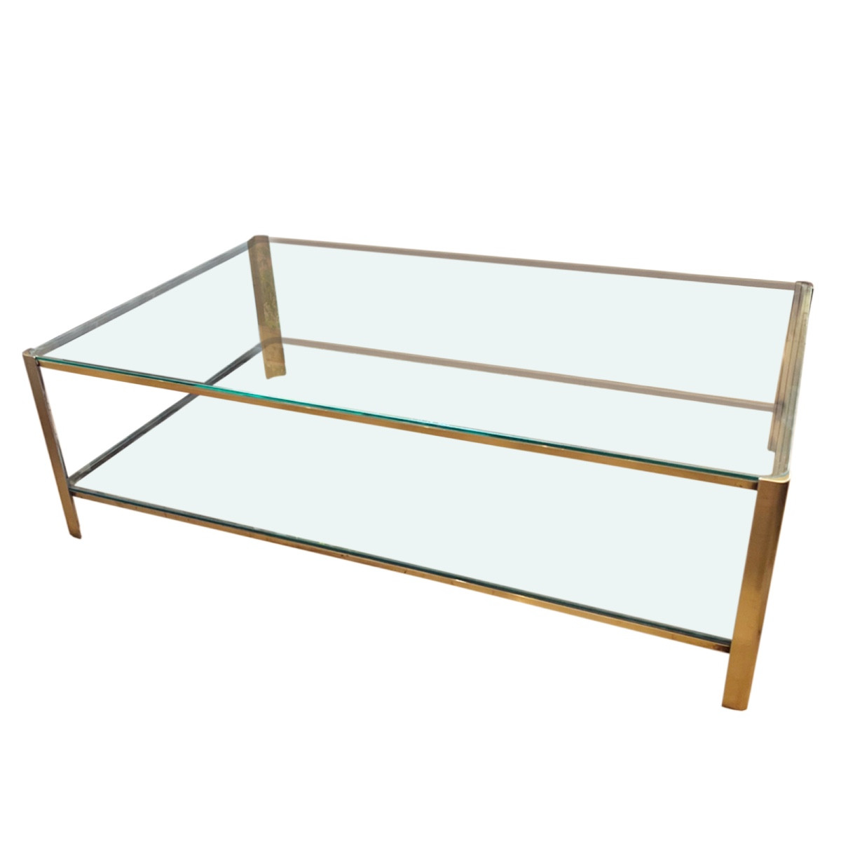 Grande table basse à deux niveaux du milieu du siècle conçue par JT LePelletier