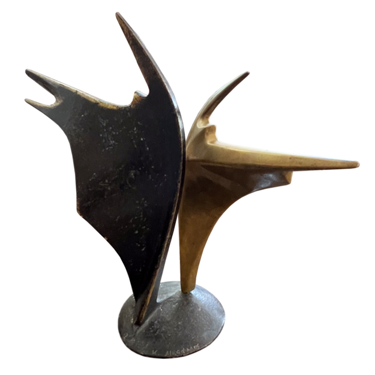 Sculpture en bronze « Deux danseurs », Kostas Dikefalos (né en 1956), signée