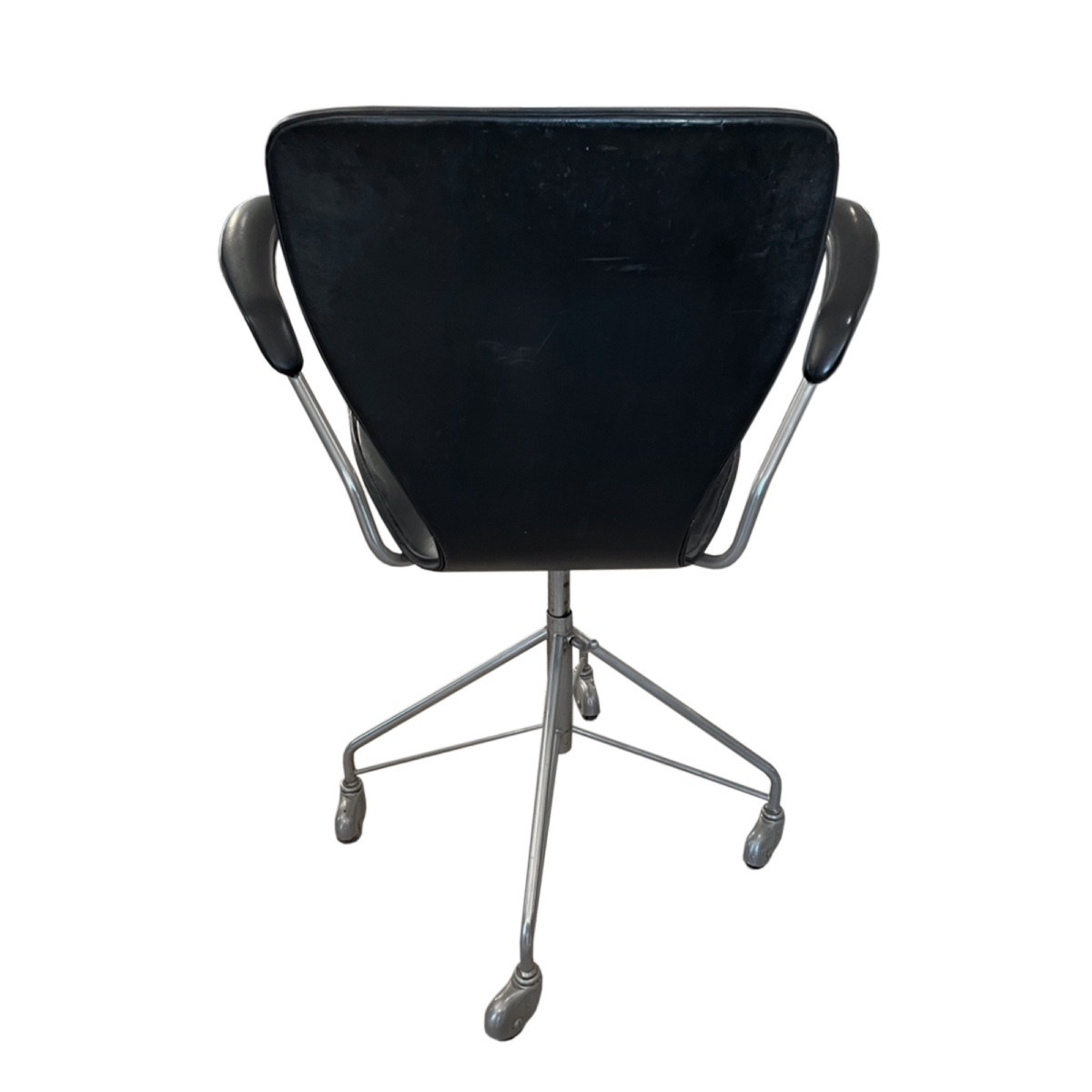 Chaise de bureau pivotante noire modèle 3217 de Jacobsen pour Fritz Hansen-photo-2
