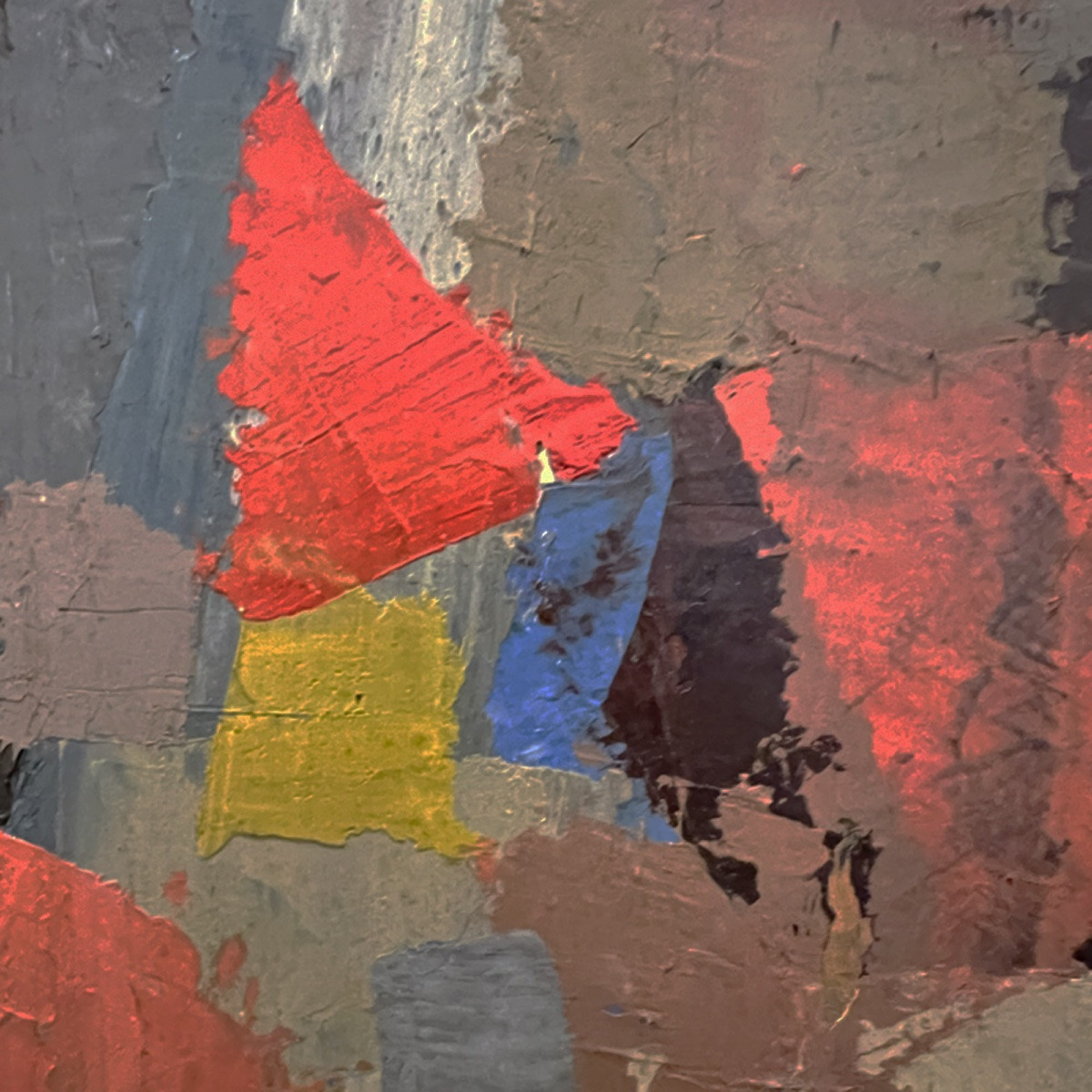 'Période Abstraite' 1960 Huile sur toile, Jean Georges Chape 1913 - 2002-photo-2