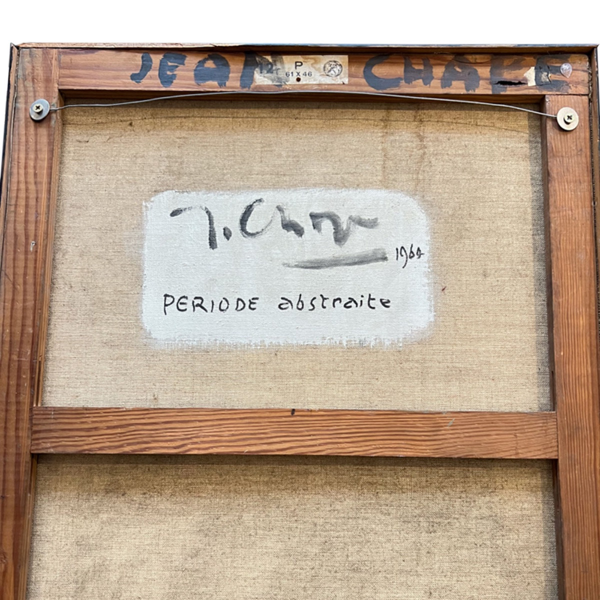 'Période Abstraite' 1960 Huile sur toile, Jean Georges Chape 1913 - 2002-photo-4