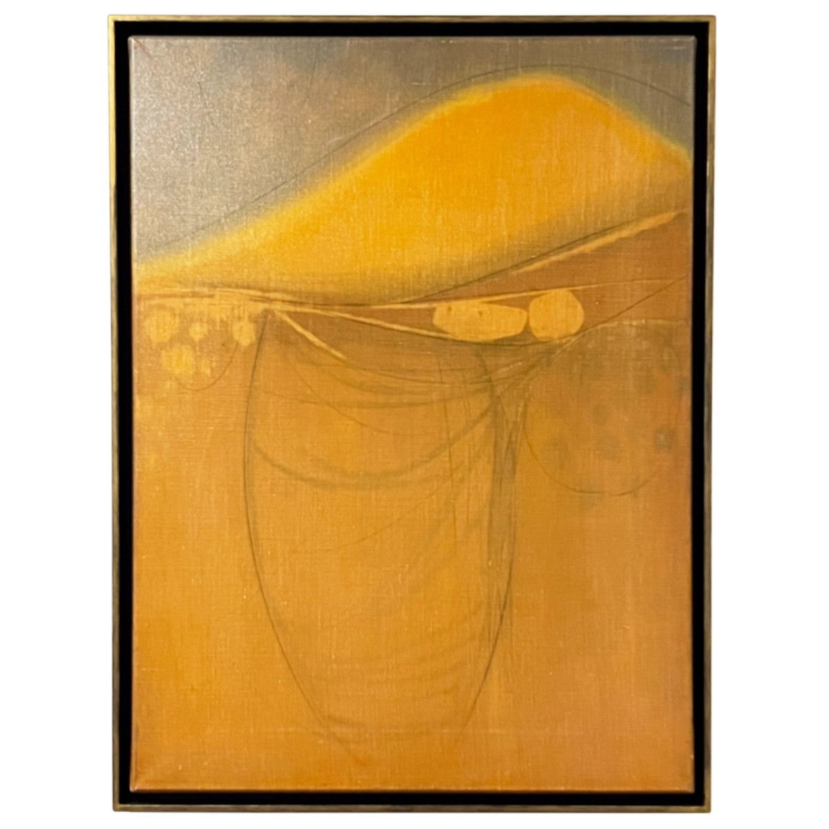 “ornos,” 1964, Oil And Pencil On Canvas By Michael Snow, Signed On The Reverse-photo-2