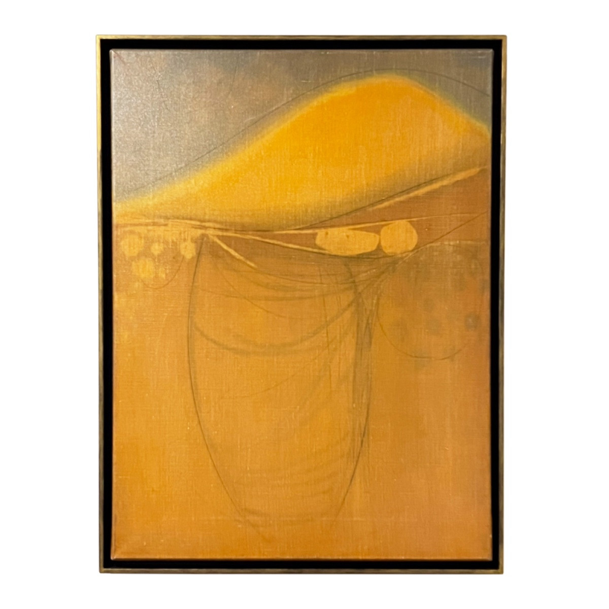 “ornos,” 1964, Oil And Pencil On Canvas By Michael Snow, Signed On The Reverse-photo-3