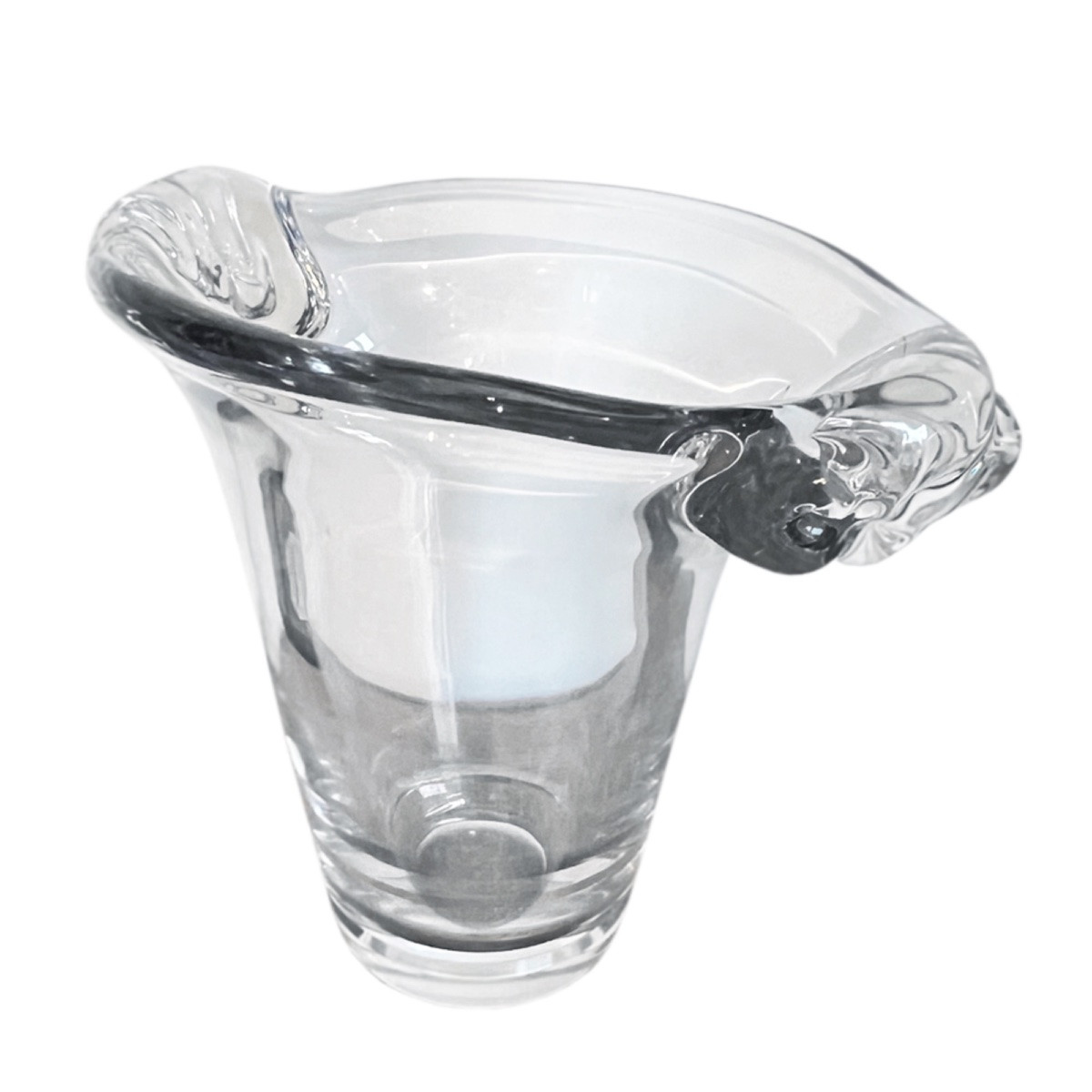 Grand vase en verre transparent de Daum, France, années 1960-photo-2