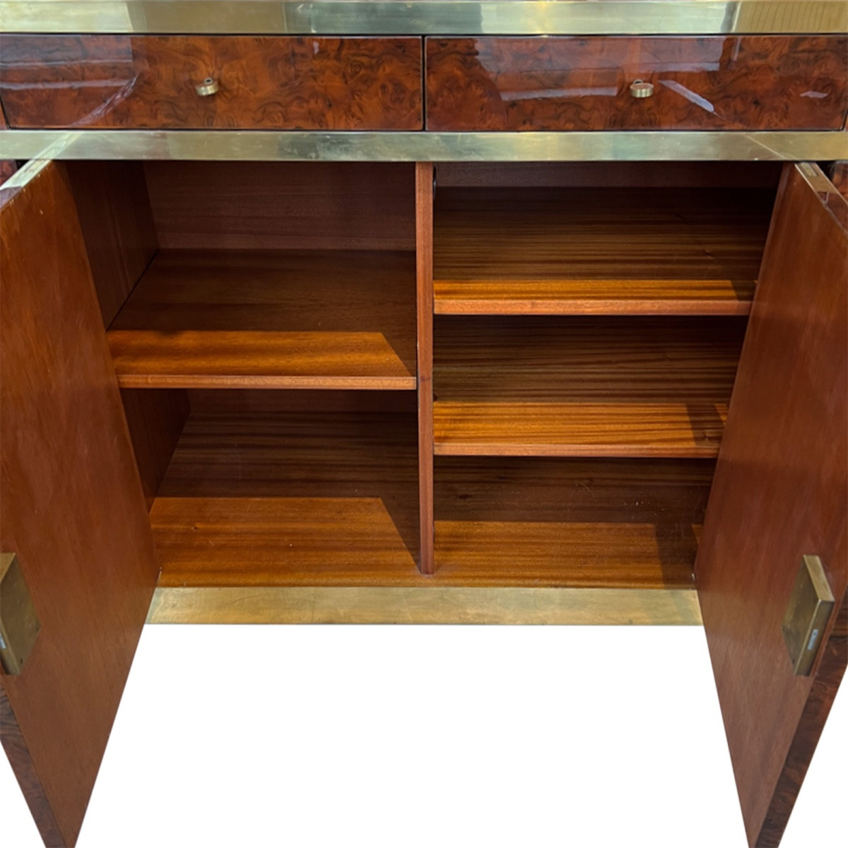 Large 1970s Sideboard By Jean-claude Mahey-photo-3