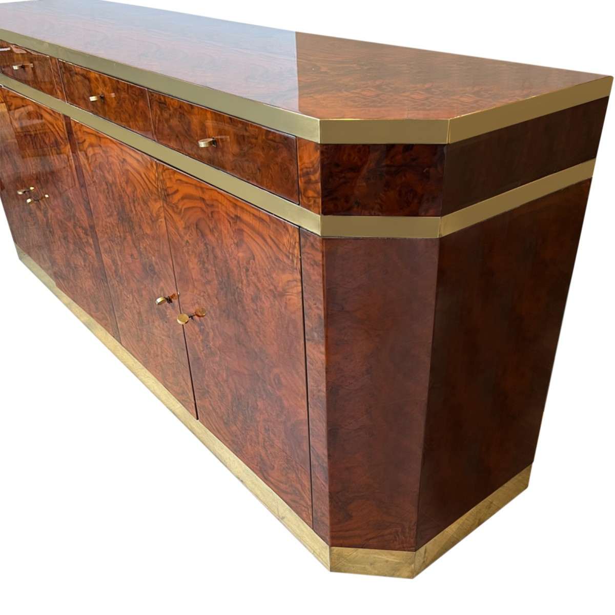 Large 1970s Sideboard By Jean-claude Mahey-photo-5