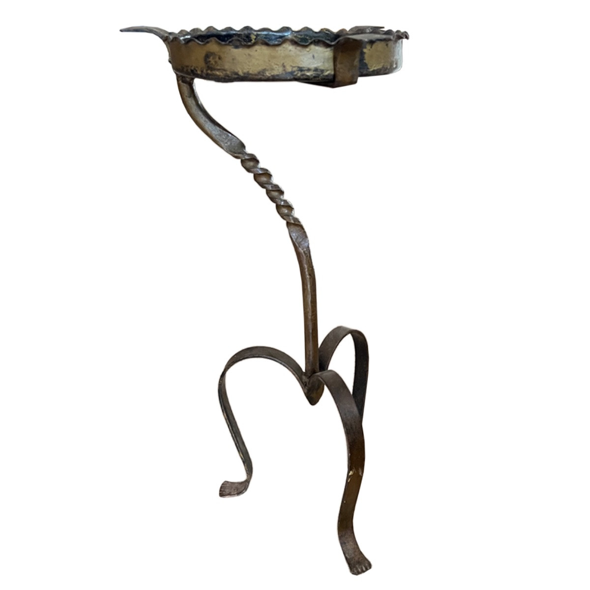 Table à martini en métal français du milieu du siècle avec pieds en forme de patte-photo-4