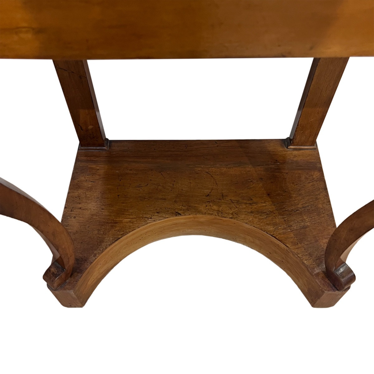 Petite console du XIXe siècle avec plateau en marbre-photo-3