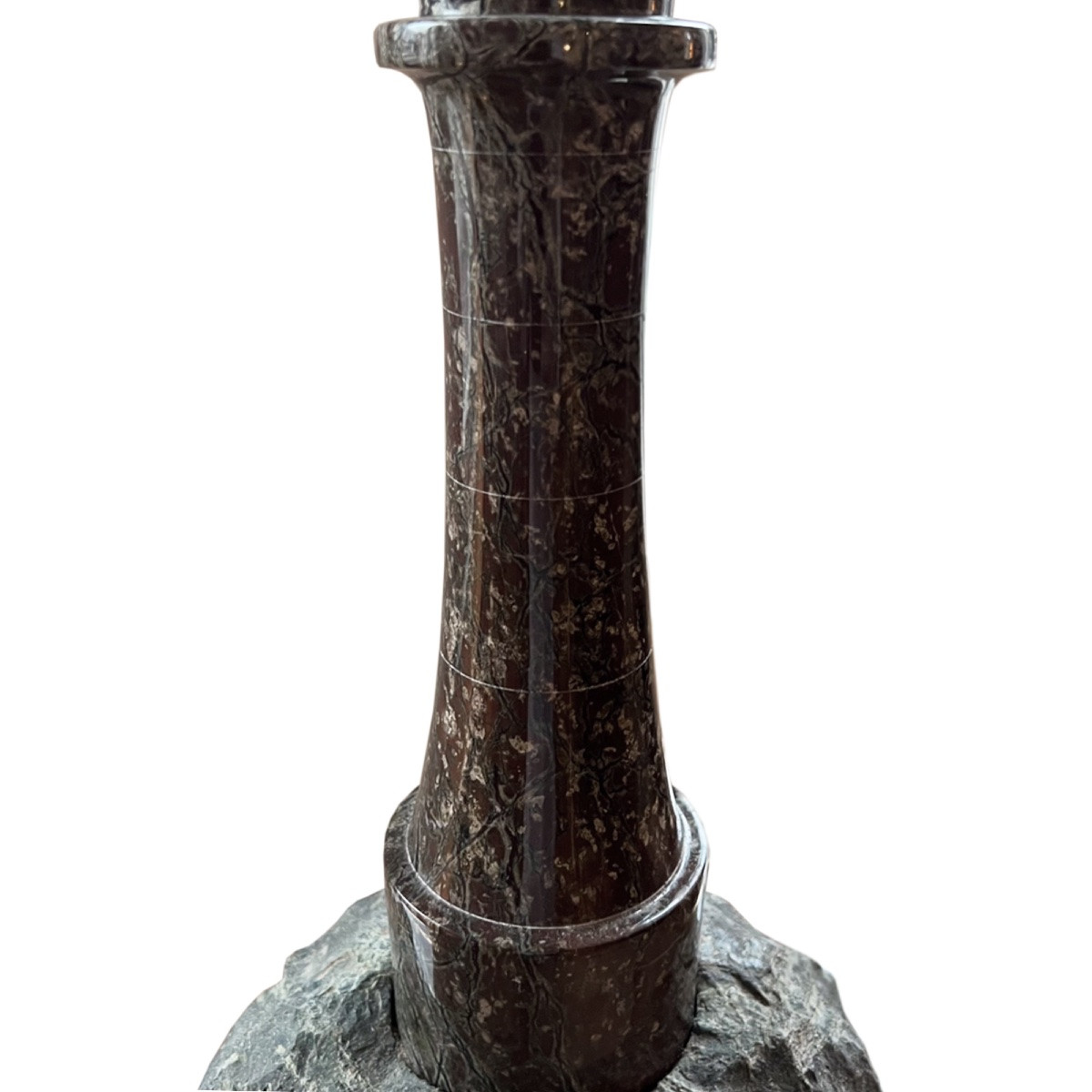 Lampe de table phare en serpentine de Cornouailles des années 1930-photo-2