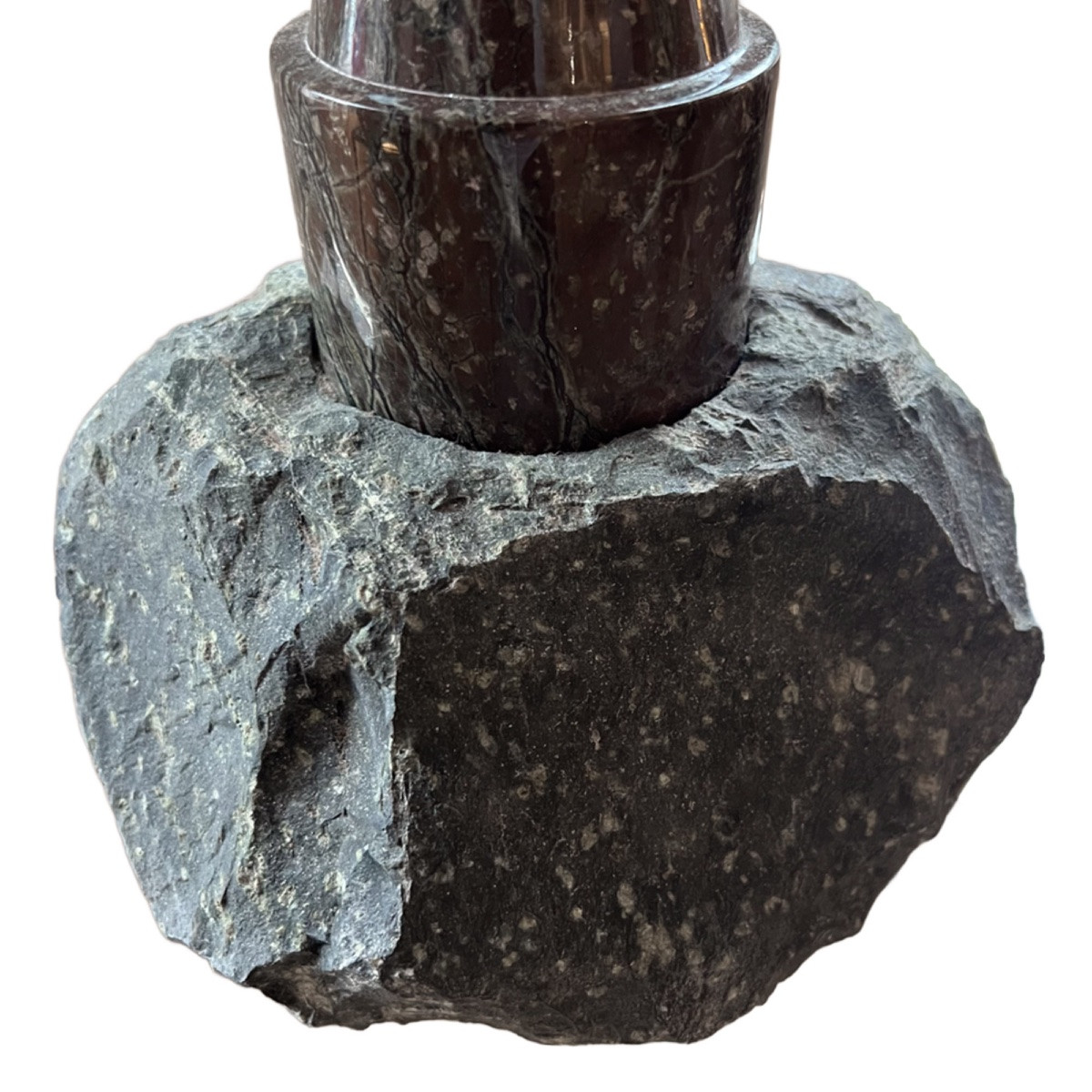 Lampe de table phare en serpentine de Cornouailles des années 1930-photo-3