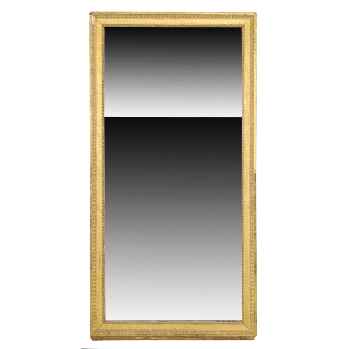 Miroir en bois doré et verre fendu français du XIXe siècle