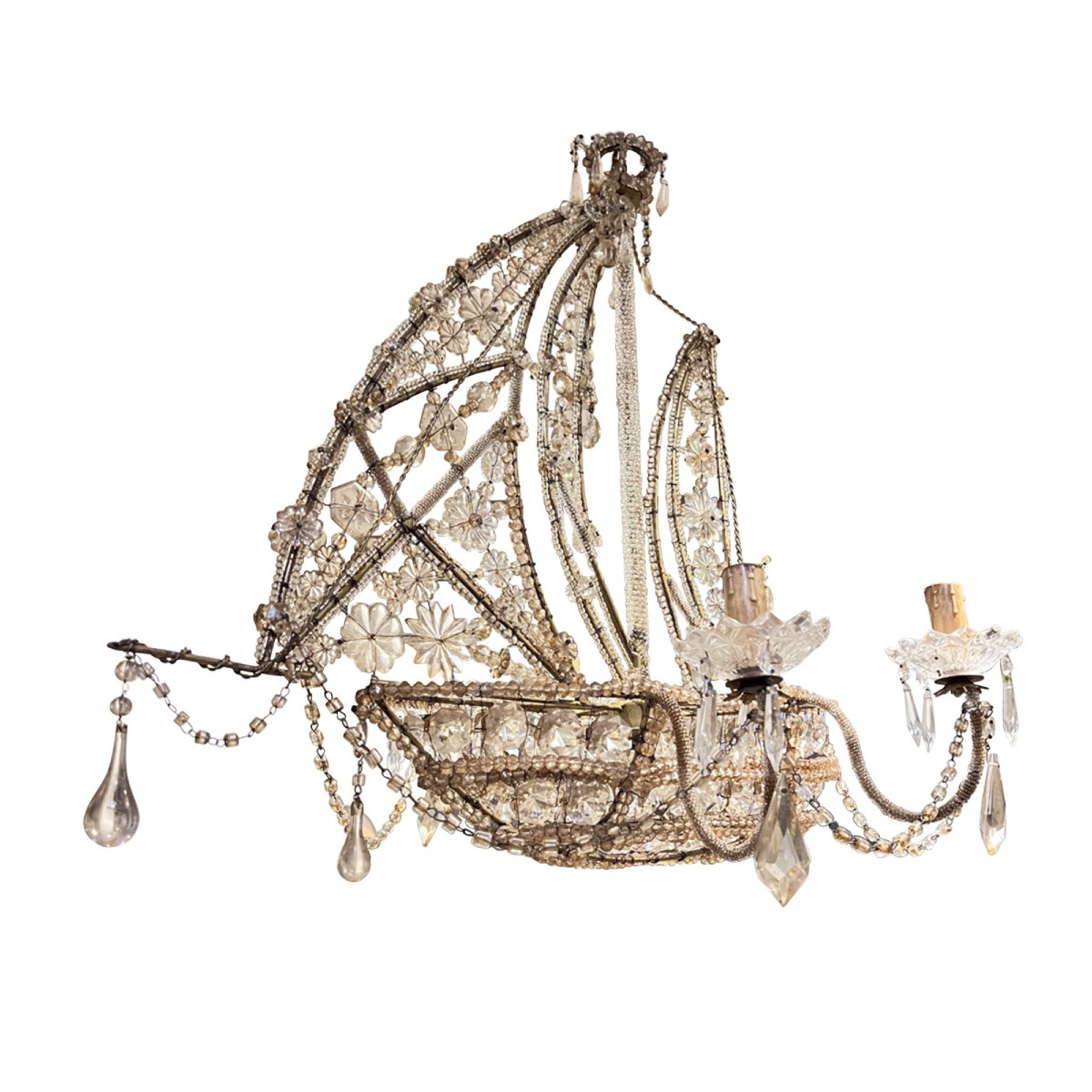 Italian Ship's Chandelier From The 1950s-photo-3