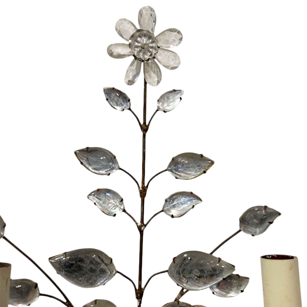  Paire d'appliques murales Maison Baguès avec fleurs et urnes-photo-1