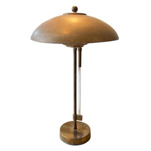 Lampe de table Midcentury Mutual Sunset Lamp Company avec Interrupteur Marche/Arrêt en Lucite