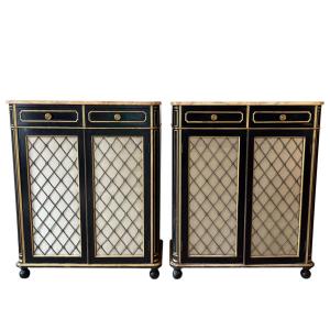 Pair Of Late 19th Century Regency Style Cabinets