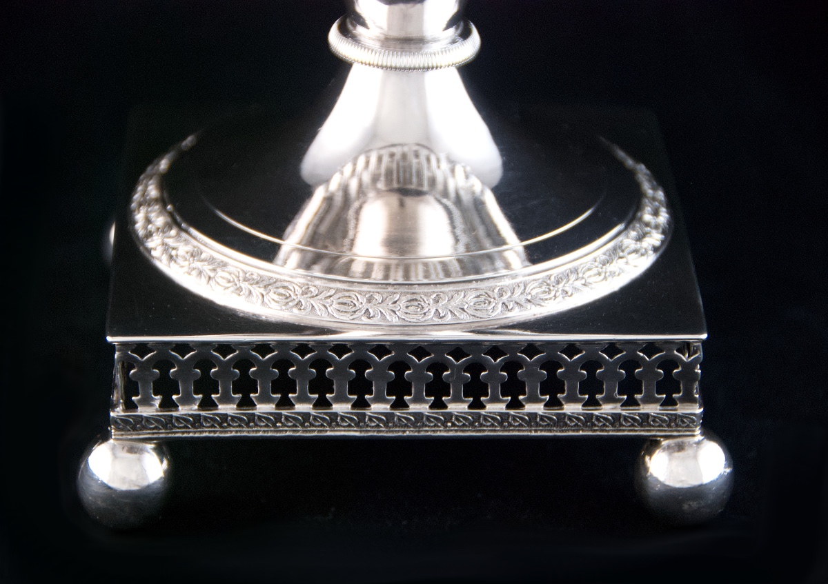 Paris 1809-1819 - Silver Confiturier From Empire Period By Mignerot And 12 Vermeil Spoons-photo-3