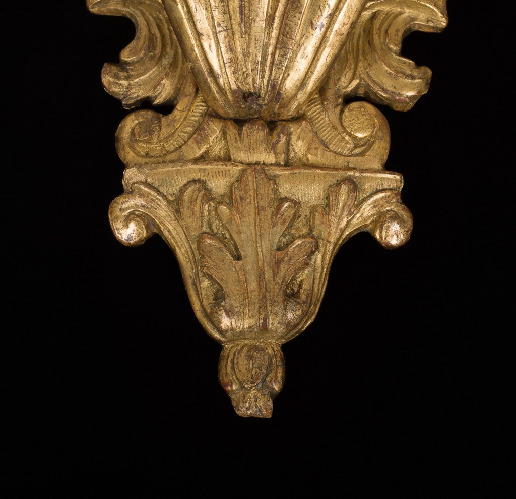 Carved And Gilded Wood Wall Console, Italy, Early 18th Century-photo-1