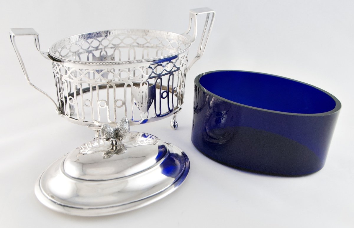 Paris 1797-1798 - Drageoir sucrier en argent massif d'époque XVIIIe-photo-4